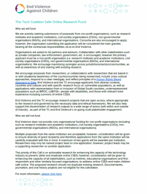 Learn more about eligibility for this RfP.